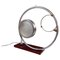 Italian Modern Geometrical Table Lamp in Crafted Glass, Metal and Wood, 1980s, Image 1