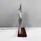 Italian Modern Geometrical Table Lamp in Crafted Glass, Metal and Wood, 1980s 5