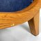 Italienische Mid-Century Modern Sessel aus Holz & Blauem Stoff, 1950er, 2er Set 15