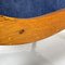 Italienische Mid-Century Modern Sessel aus Holz & Blauem Stoff, 1950er, 2er Set 11