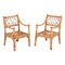 Mid-Century Armchairs in Bamboo and Rattan from Vivai del Sud, Italy, 1970s, Set of 2 1