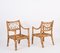 Mid-Century Armchairs in Bamboo and Rattan from Vivai del Sud, Italy, 1970s, Set of 2 2