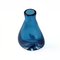 Vase Vintage en Verre Bleu Fait Main 4