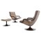 F152 Lounge Chairs with Ottoman attributed to Geoffrey Harcourt for Artifort, 1975, Set of 3 1