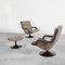 F152 Lounge Chairs with Ottoman attributed to Geoffrey Harcourt for Artifort, 1975, Set of 3 7