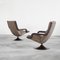 F152 Lounge Chairs with Ottoman attributed to Geoffrey Harcourt for Artifort, 1975, Set of 3 4