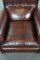 English Armchair in Dark Brown Sheep Leather 7