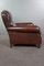 English Armchair in Dark Brown Sheep Leather 4