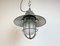 Industrial Green Enamel and Cast Iron Cage Pendant Light, 1960s, Image 11