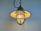 Industrial Green Enamel and Cast Iron Cage Pendant Light, 1960s, Image 19