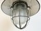 Lampe à Suspension Industrielle Cage en Émail Vert et Fonte, 1960s 8