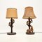 Vintage German Black Forest Table Lamps, 1950s, Set of 2 2