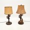 Vintage German Black Forest Table Lamps, 1950s, Set of 2, Image 1