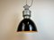 Industrielle schwarze Emaille Fabriklampe von Elektrosvit, 1960er 18