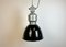 Industrielle schwarze Emaille Fabriklampe von Elektrosvit, 1960er 2