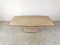 Brass and Travertine Dining Table, 1970s 1