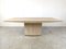 Brass and Travertine Dining Table, 1970s, Image 3