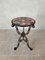 Cast Iron Round Bistro Table with Inlaid Intarsia Marble Mosaic, 1890s, Image 1
