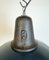Industrial Blue Enamel Factory Lamp with Cast Iron Top, 1960s, Image 3