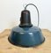 Industrial Blue Enamel Factory Lamp with Cast Iron Top, 1960s 12