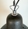 Industrial Blue Enamel Factory Lamp with Cast Iron Top, 1960s, Image 5