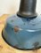 Industrial Blue Enamel Factory Lamp with Cast Iron Top, 1960s, Image 17