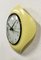 Reloj de pared vintage de baquelita amarilla de Metamec, años 70, Imagen 3