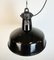 Industrial Black Enamel Factory Lamp with Cast Iron Top from Elektrosvit, 1950s 8