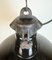 Industrielle Fabriklampe aus schwarzer Emaille mit Gusseisenplatte von Elektrosvit, 1950er 9