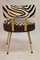 Vintage Stuhl mit Zebramuster von Pelfran, 1953 6