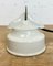 Lámpara colgante vintage de porcelana blanca, años 70, Imagen 9