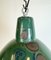 Industrial Green Enamel Factory Pendant Lamp, 1960s 3