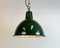 Industrial Green Enamel Factory Pendant Lamp, 1960s 14