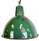 Industrial Green Enamel Factory Pendant Lamp, 1960s 1