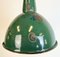 Industrial Green Enamel Factory Pendant Lamp, 1960s 4