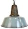 Large Industrial Grey Enamel Factory Lamp with Cast Iron Top, 1960s, Image 1