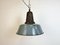 Grande Lampe d'Usine Industrielle en Émail Gris avec Dessus en Fonte, 1960s 2