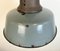 Large Industrial Grey Enamel Factory Lamp with Cast Iron Top, 1960s 8