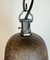 Large Industrial Grey Enamel Factory Lamp with Cast Iron Top, 1960s 5