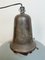 Large Industrial Grey Enamel Factory Lamp with Cast Iron Top, 1960s 12