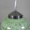 Art Deco Hanging Lamp with Green Cloudy Glass Shade, 1930s 11