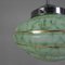 Art Deco Hanging Lamp with Green Cloudy Glass Shade, 1930s 6