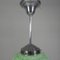 Art Deco Hanging Lamp with Green Cloudy Glass Shade, 1930s 8