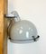 Graue industrielle Wandlampe aus Emaille mit Glasabdeckung, 1960er 15