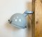 Graue industrielle Wandlampe aus Emaille mit Glasabdeckung, 1960er 2