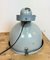 Industrial Grey Enamel Wall Lamp with Glass Cover, 1960s, Image 21