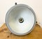 Industrial Grey Enamel Wall Lamp with Glass Cover, 1960s 23