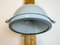 Graue industrielle Wandlampe aus Emaille mit Glasabdeckung, 1960er 16