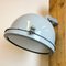 Industrial Grey Enamel Wall Lamp with Glass Cover, 1960s 5