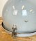 Industrial Grey Enamel Wall Lamp with Glass Cover, 1960s 20